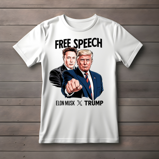 Elon Musk x Trump 2024 Free Speech T-Shirt