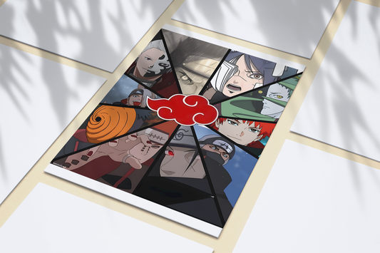 Akatsuki Members Collage - Unleash the Shadows Poster