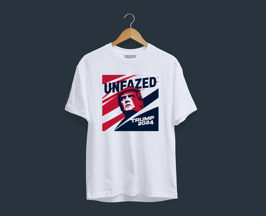 Unfazed! Trump 2024 T-Shirt - A Hero Badge T-Shirt