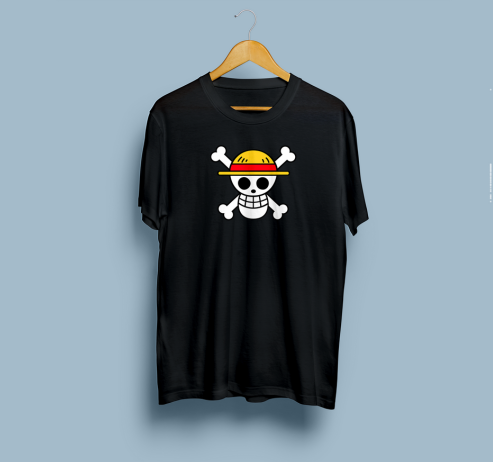 Straw Hats Jolly Roger - One Piece Anime Printed T-Shirt