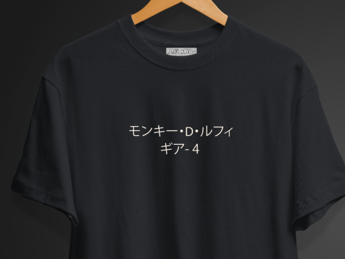 Five Sleeve Stylish Men's Reflection Anime Printed T-Shirt