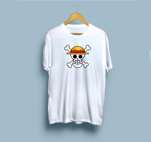 Straw Hats Jolly Roger - One Piece Anime Printed T-Shirt