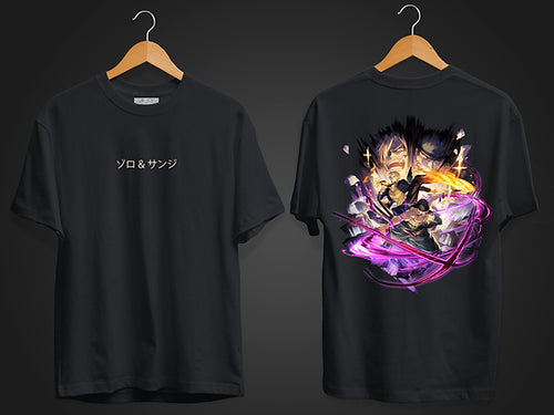 Zoro & Sanji  - One Piece Oversized Anime Printed T-Shirt